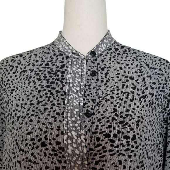Rag & Bone New York Christy Cheetah Print 100% Silk Button Down Shirt Size SP - Picture 5 of 9